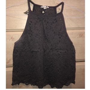 American Eagle Gray Lace Tank Top